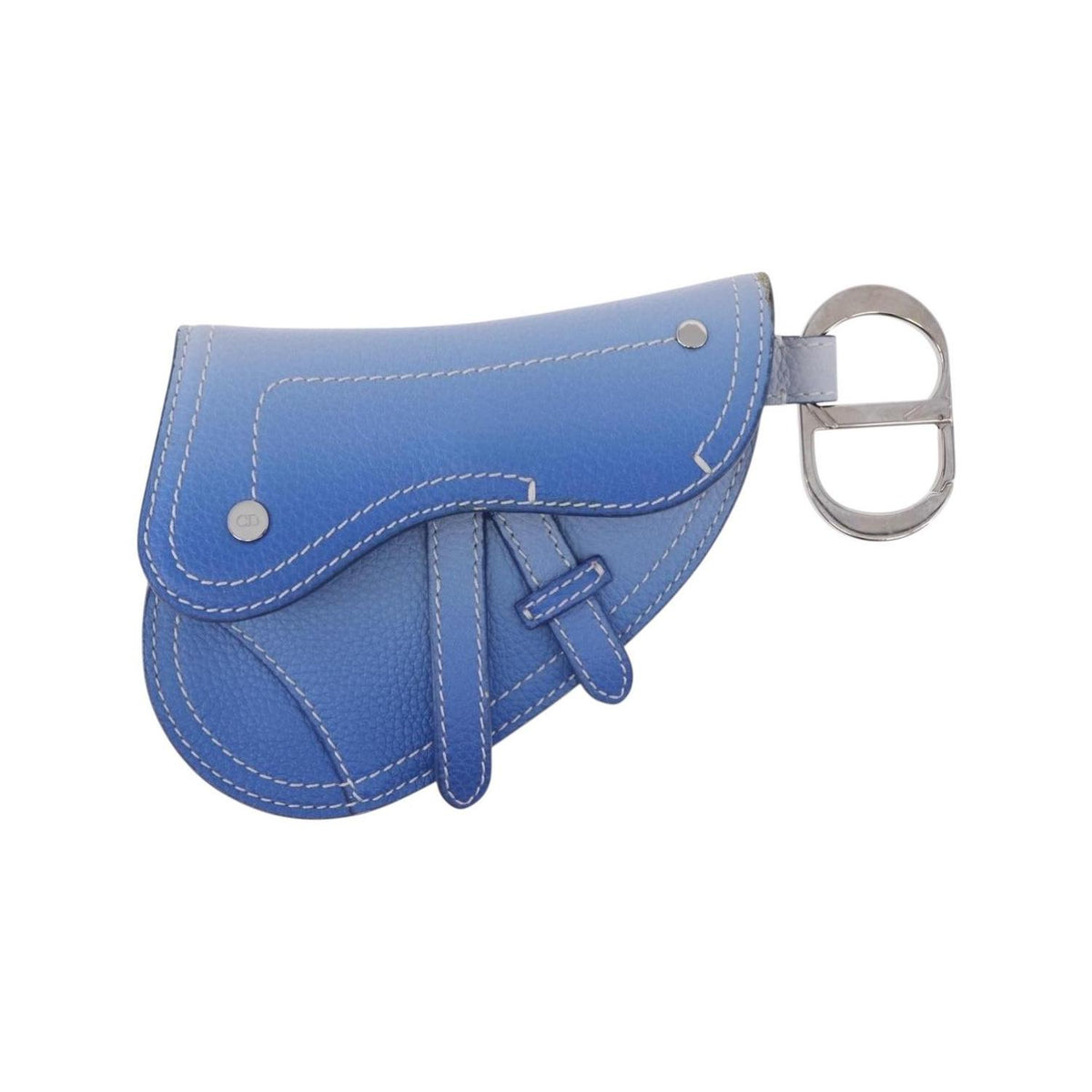 Pochette Christian Dior Saddle Wristlet Clutch Cuir - Bleu