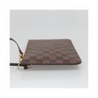 Bolso Louis Vuitton Neverfull Pochette MM de lona - marrón