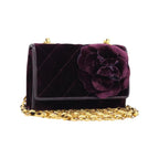Sac À Main Chanel Wallet On Chain Velvet - Violet