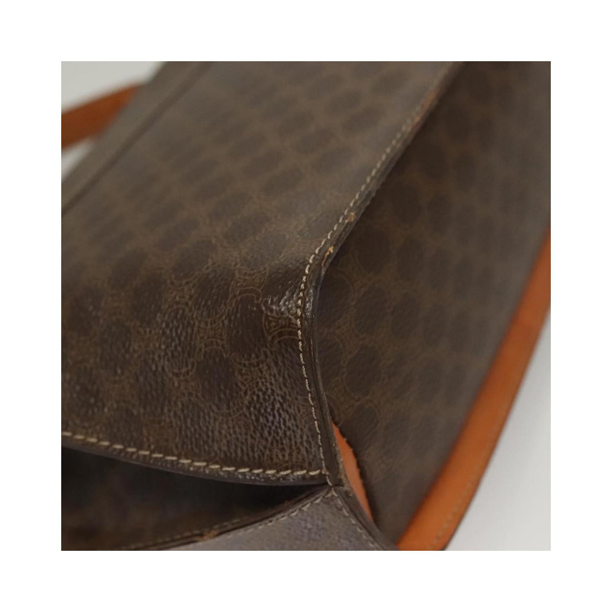 Sac À Main Celine Macadam Handbag Toile - Marron