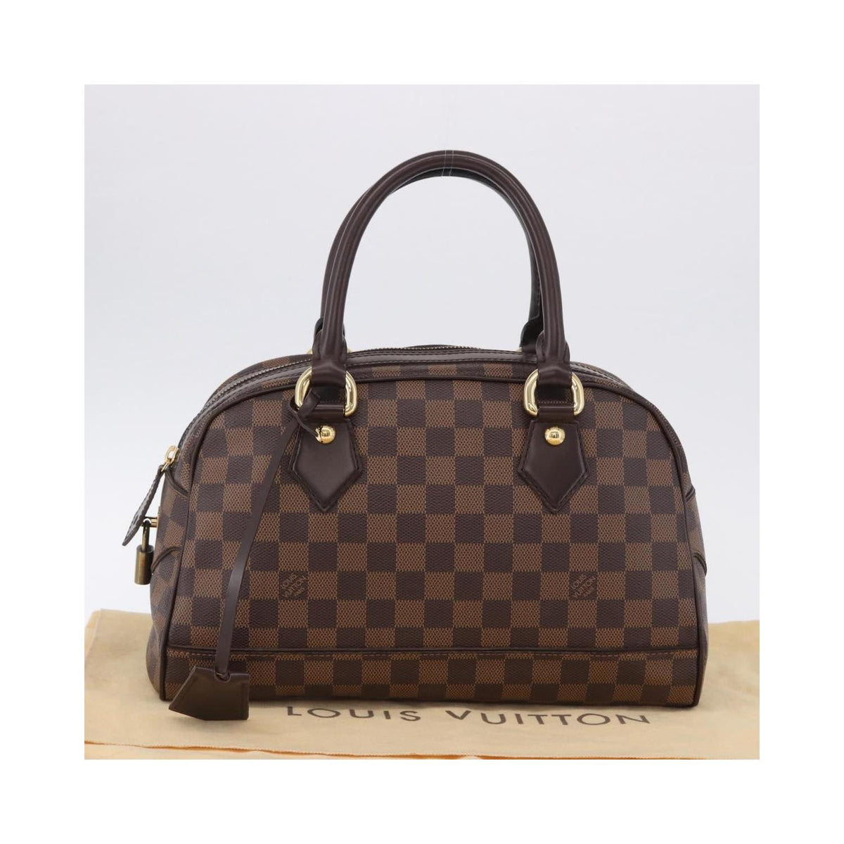 Sac À Main Louis Vuitton Duomo Boston Toile - Marron