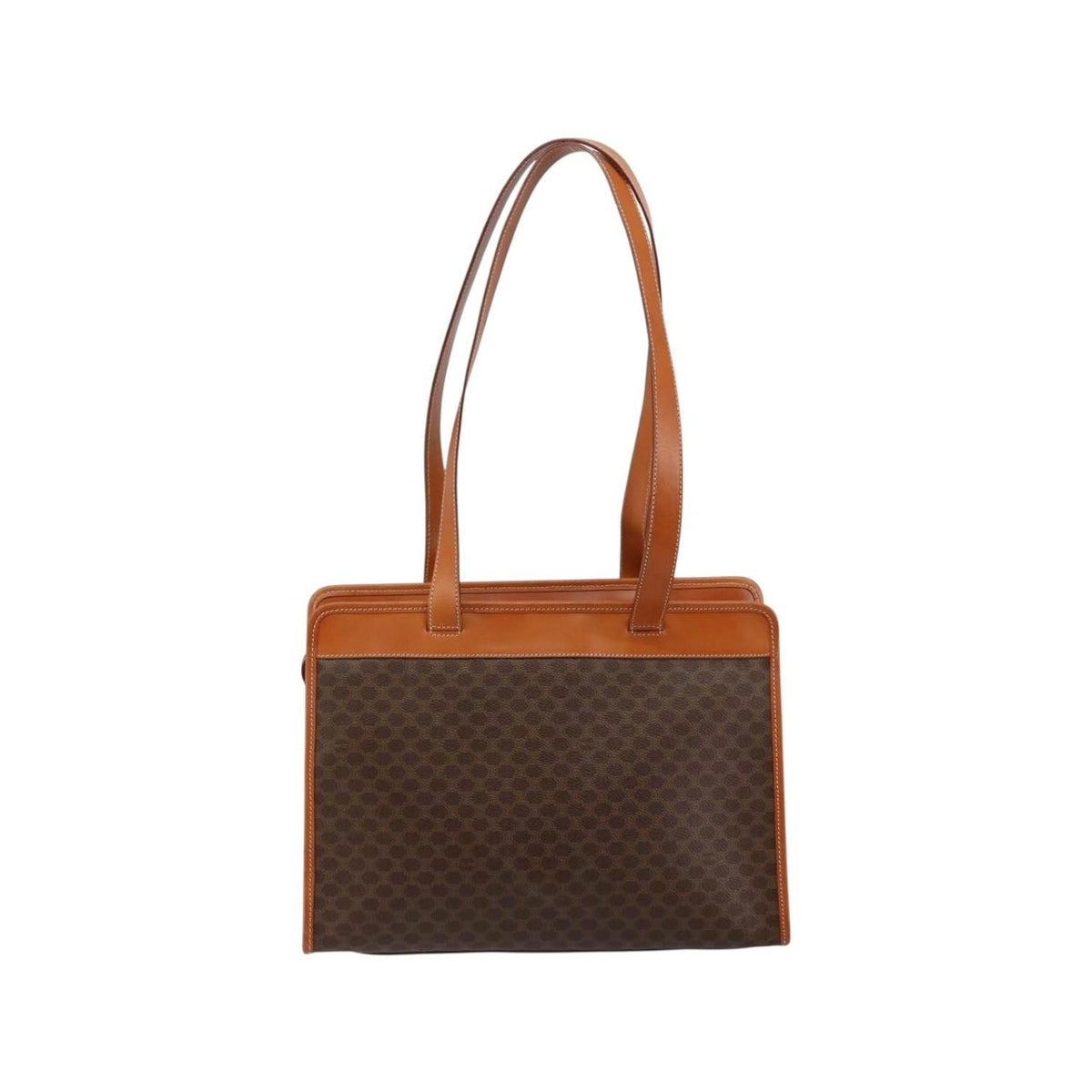Cabas Celine Vintage Macadam Tote Bag Toile - Marron