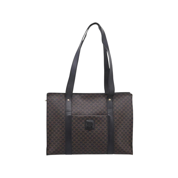 Celine - Vintage Macadam Large PVC shopper bag - Black