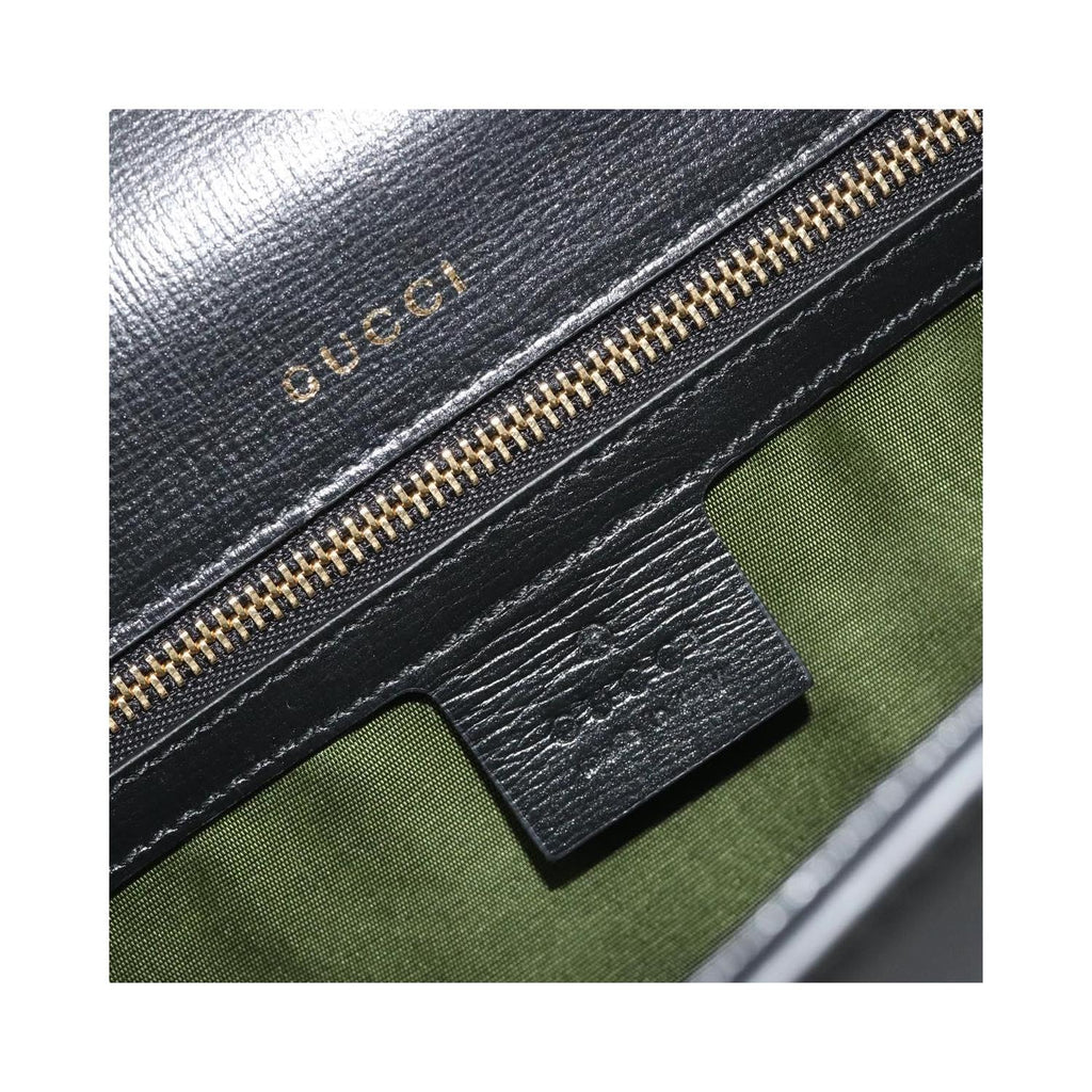 Sac Porté Épaule Gucci Gg Ring Small Cuir - Noir