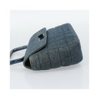 Sac À Main Chanel Chocolate Bar Mademoiselle Top Handle Small Toile - Bleu