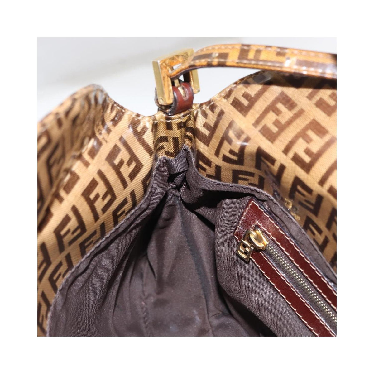 Fendi Mamma Baguette PVC shoulder bag - Brown