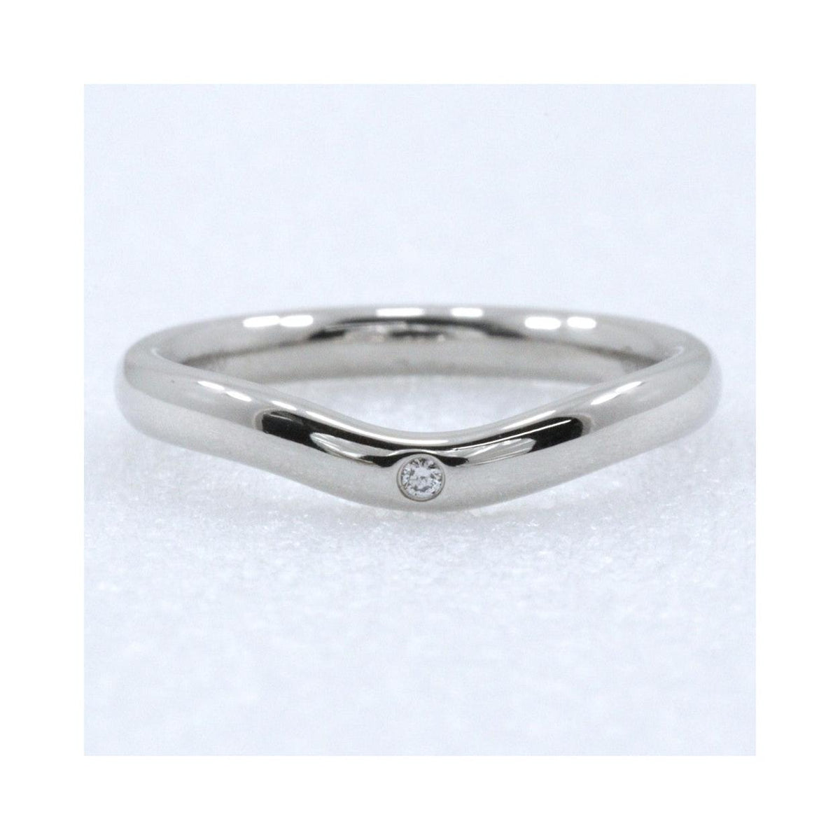 Bague Tiffany & Co. Elsa Peretti Curved Wedding Band Platinum - Argent