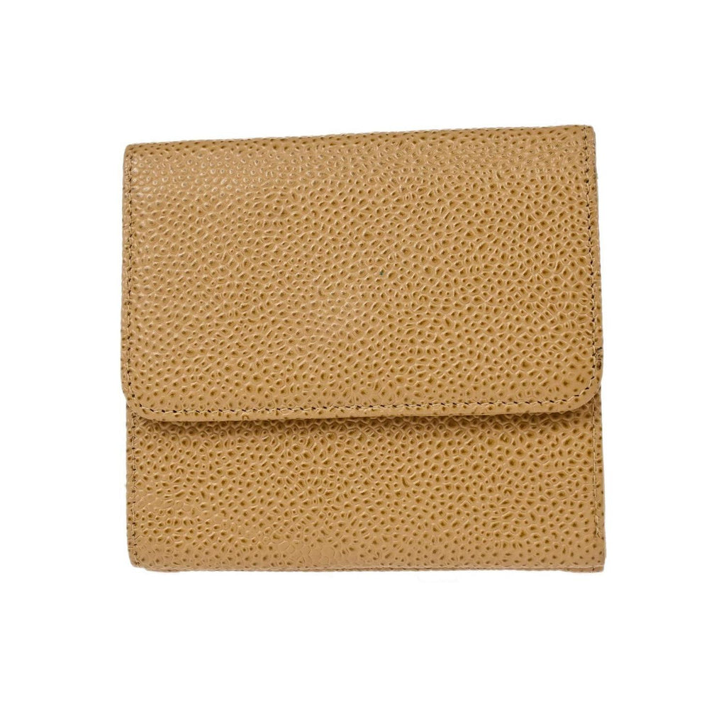 Portefeuille Chanel Vintage Timeless Cc Bifold Cuir - Beige