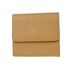 Portefeuille Chanel Vintage Timeless Cc Bifold Cuir - Beige