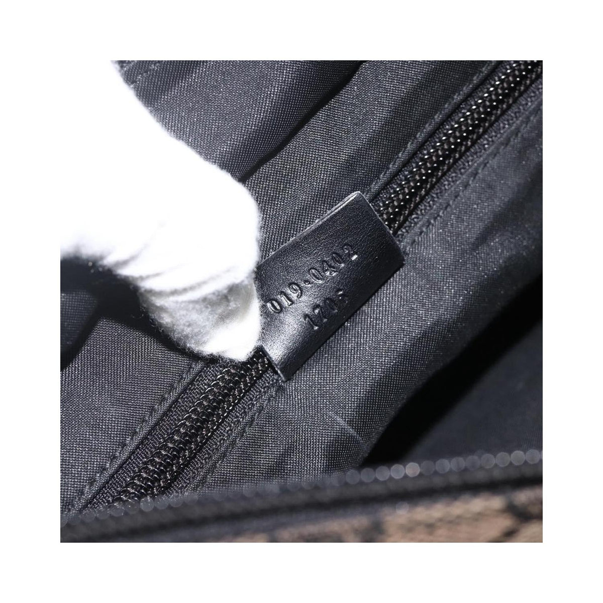 Cabas Gucci Vintage Front Pocket Tote Toile - Noir