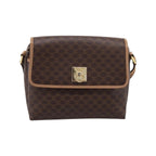 Sac Porté Épaule Celine Macadam Medium Toile - Marron