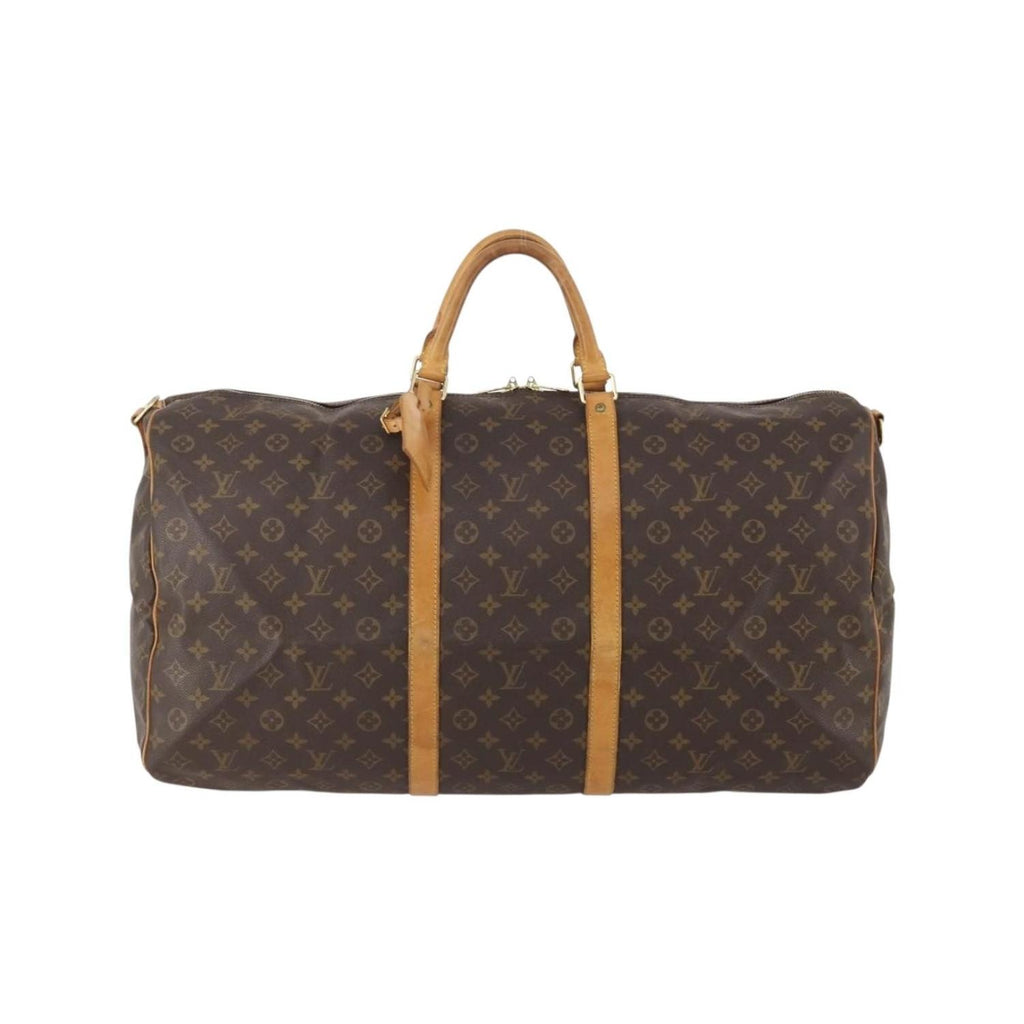 Sac De Voyage Louis Vuitton Keepall Bandouliere 60 Toile - Marron