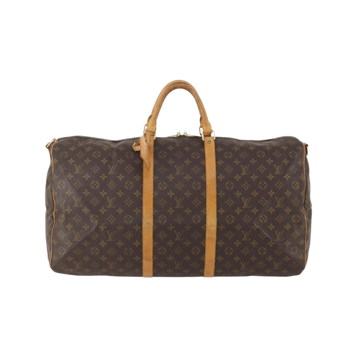 Sac De Voyage Louis Vuitton Keepall Bandouliere 60 Toile - Marron