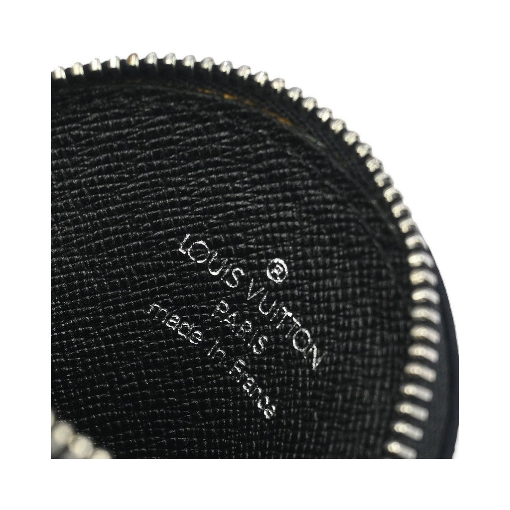 Portefeuille Louis Vuitton Round Coin Purse Cuir - Noir