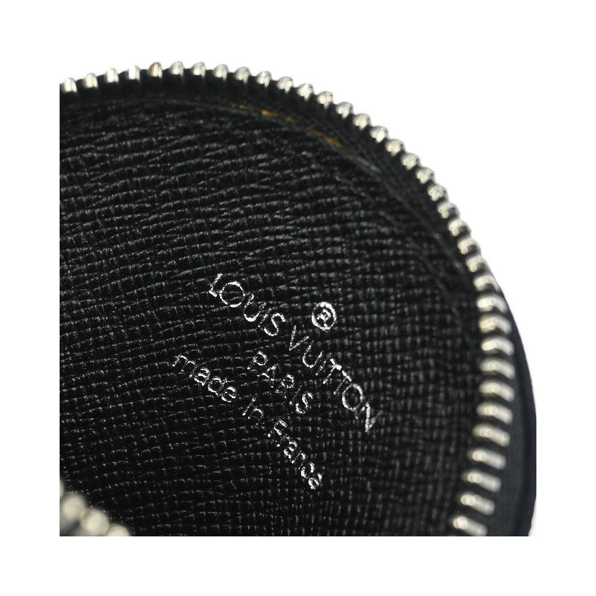 Portefeuille Louis Vuitton Round Coin Purse Cuir - Noir