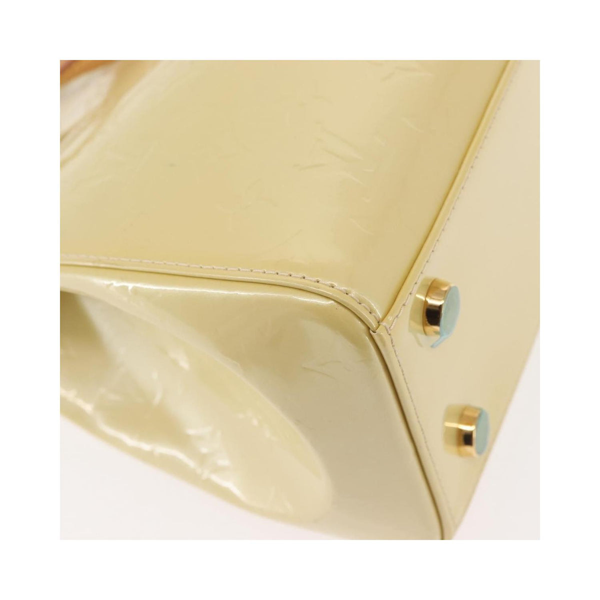 Sac Louis Vuitton Brea Handbag Mm Cuir Verni - Beige