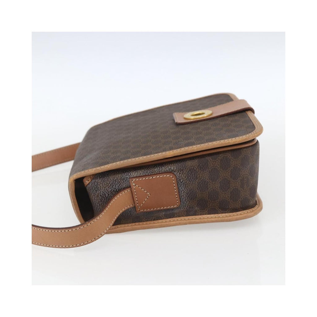 Celine - Sac Porté Épaule Vintage Macadam Circle Logo Toile - Marron