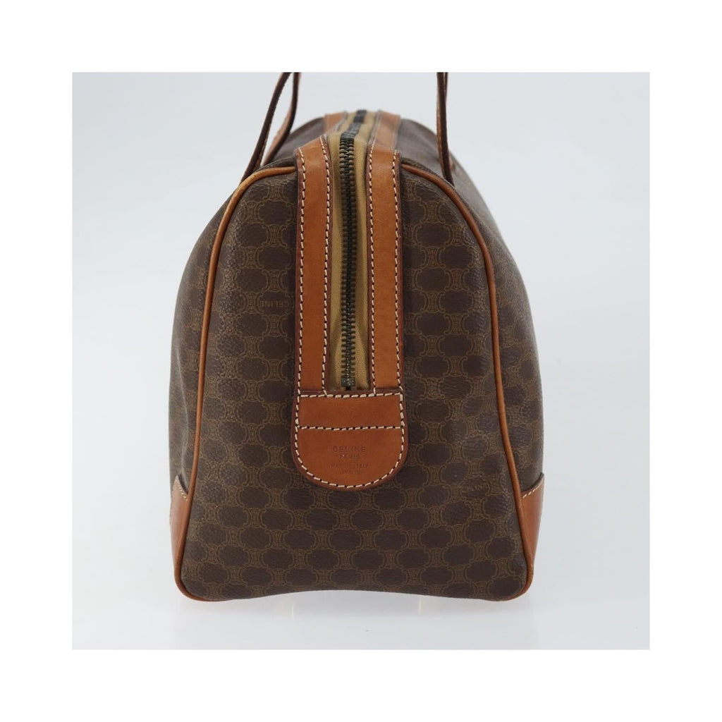 Sac Porté Épaule Celine Macadam Handbag Toile - Marron