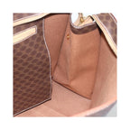 Cabas Celine Vintage Macadam Shopper Tote Toile - Marron