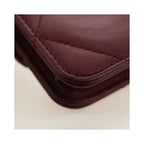 Sac Porté Épaule Chanel 19 Wallet On Chain Cuir - Bordeaux
