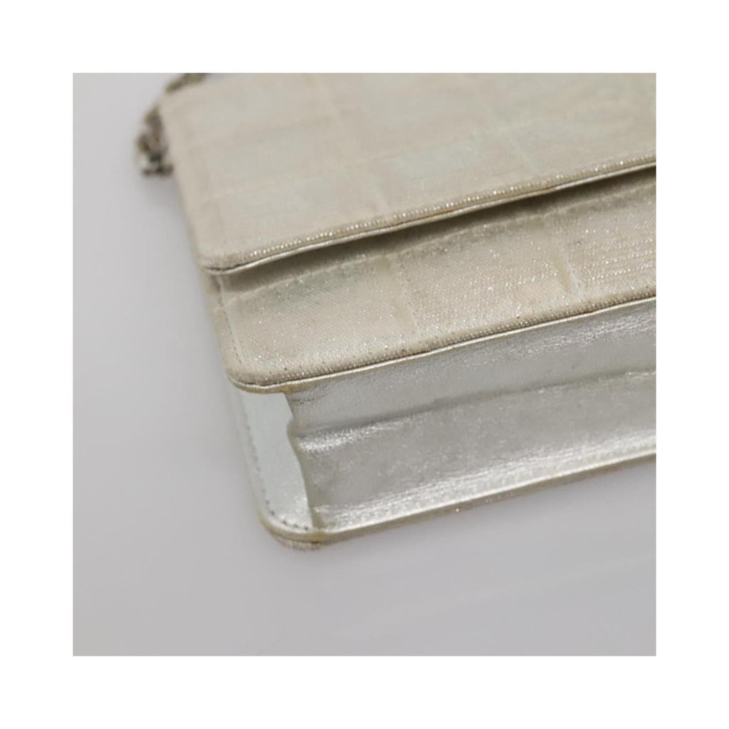 Sac Chanel Travel Line Wallet On Chain Nylon - Argent