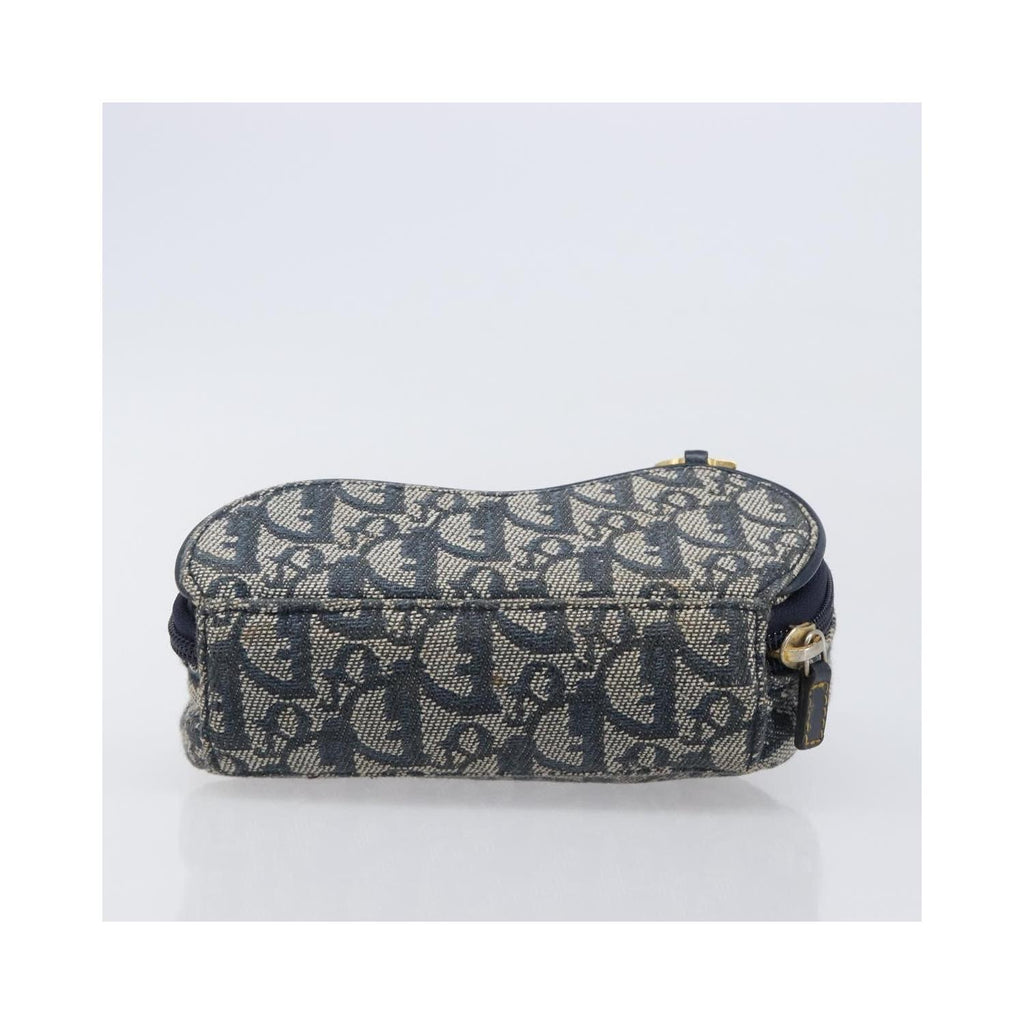 Pochette Christian Dior Saddle Zip Toile - Bleu Marine