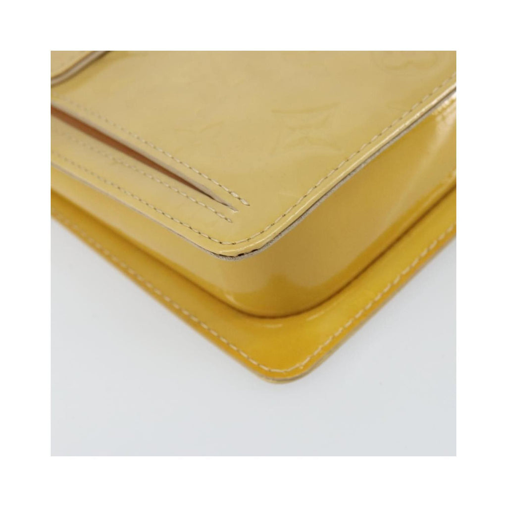 Pochette Louis Vuitton Mott Handbag Cuir Verni - Beige