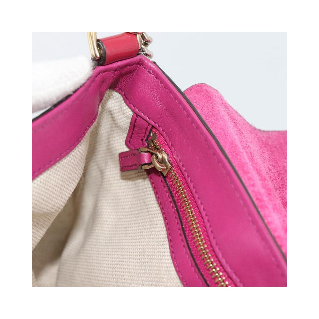 Sac Porté Épaule Gucci Soho Chain Medium Cuir Verni - Rose