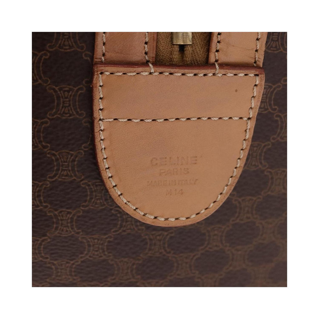 Sac À Main Celine Vintage Macadam Boston Pvc - Marron