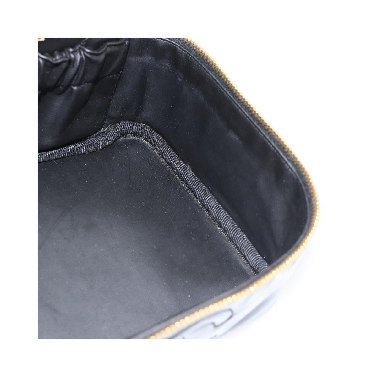 Sac À Main Chanel Vintage Timeless Cosmetic Case Small Cuir Verni - Noir