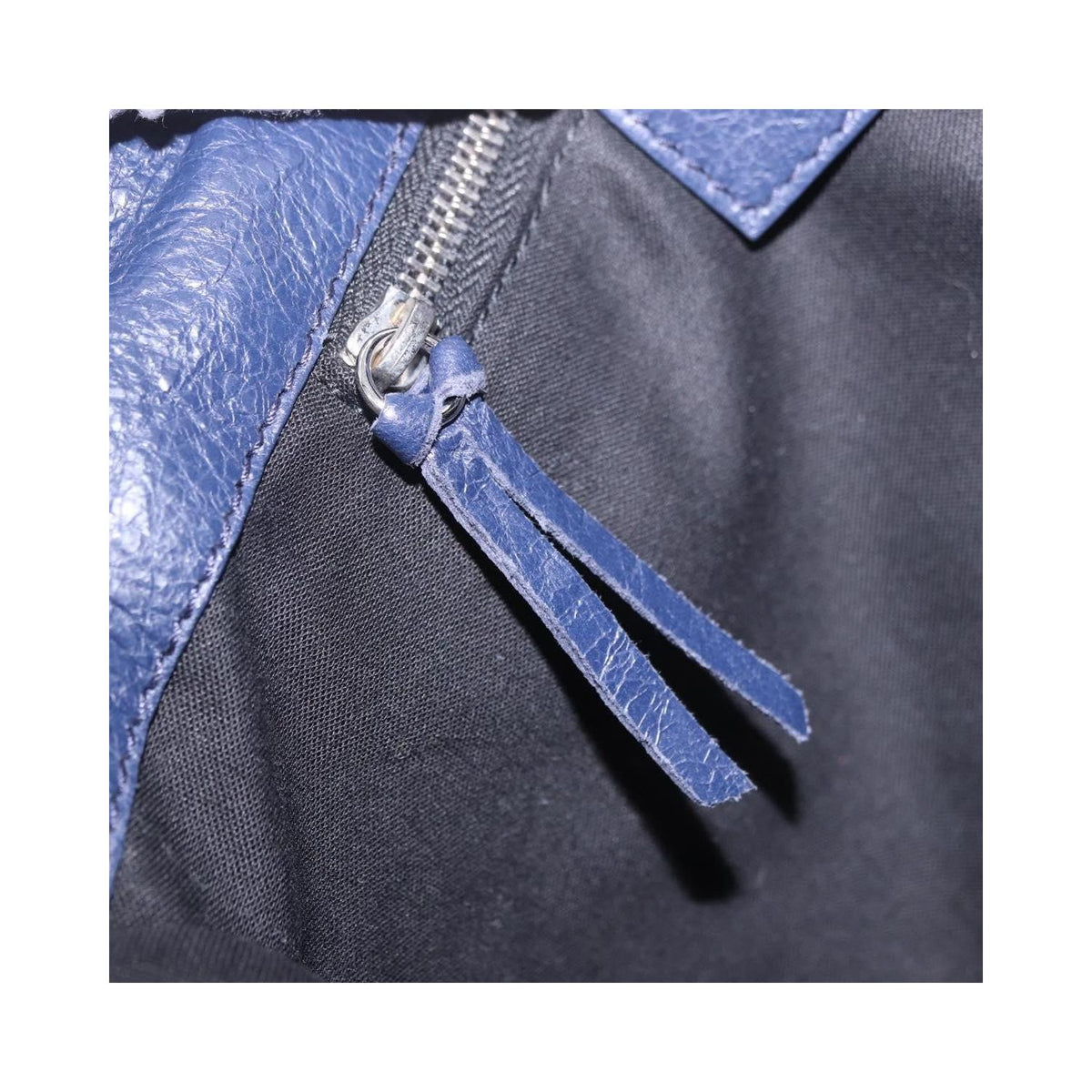 Pochette Balenciaga Classic Studs Envelope Strap Clutch Mini Cuir - Bleu Marine