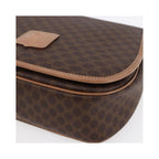Sac Porté Épaule Celine Macadam Shoulder Bag Toile - Marron