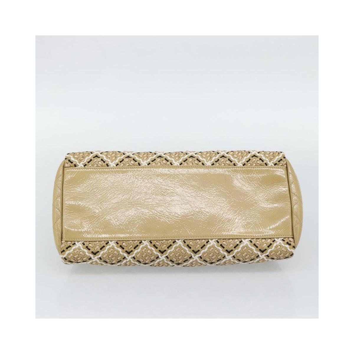 Sac À Main Chanel Just Mademoiselle Medium Cuir Verni - Beige