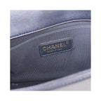Sac Porté Épaule Chanel Boy Flap New Medium Cuir - Bleu Marine