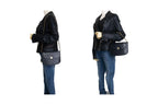 Chanel - Borsa a spalla vintage con patta rotonda, piccola, in pelle - Nero
