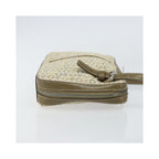 Sac Porté Épaule Celine C Macadam Shoulder Bag Toile - Kaki