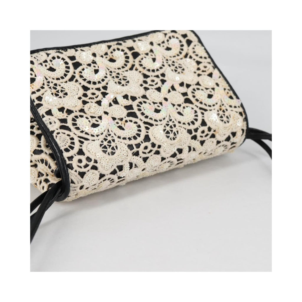 Sac Porté Épaule Chanel Floral Cc Flap Bag Cuir - Blanc