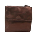 Sac Porté Épaule Chanel Vintage Logo Flap Messenger Medium Cuir - Marron