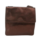Sac Porté Épaule Chanel Vintage Logo Flap Messenger Medium Cuir - Marron