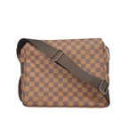 Sac Porté Épaule Louis Vuitton Naviglio Toile - Marron