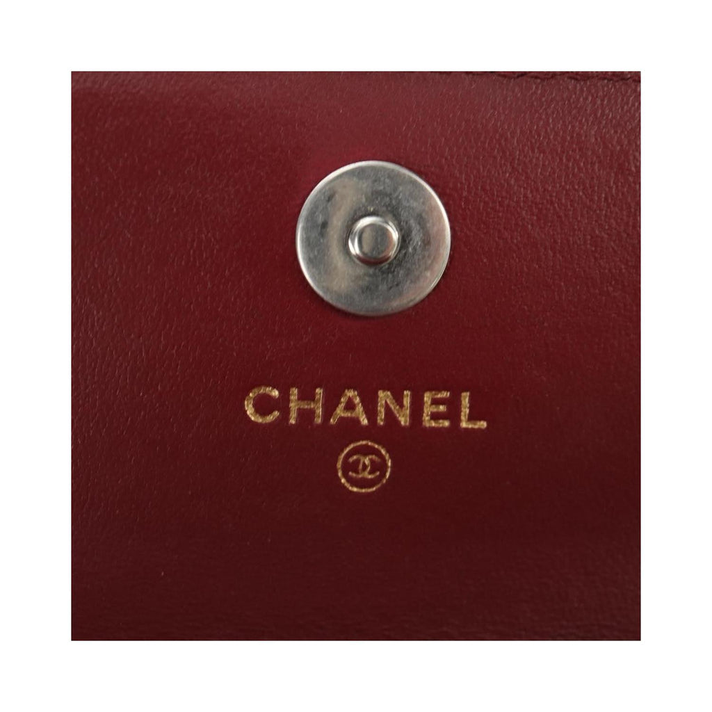 Sac Porté Épaule Chanel 19 Wallet On Chain Cuir - Bordeaux