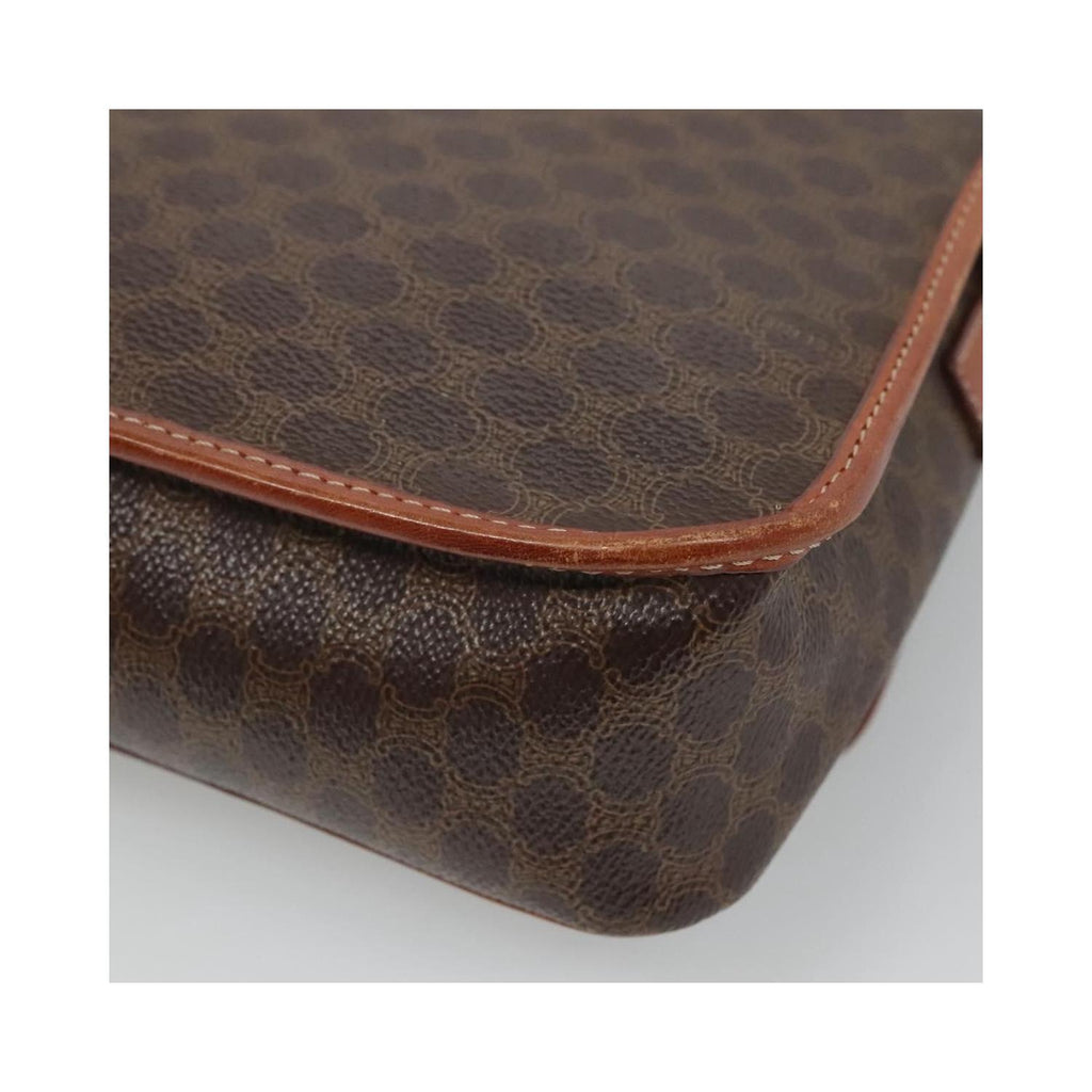 Celine - Vintage Macadam Circle Logo shoulder bag in canvas - Brown