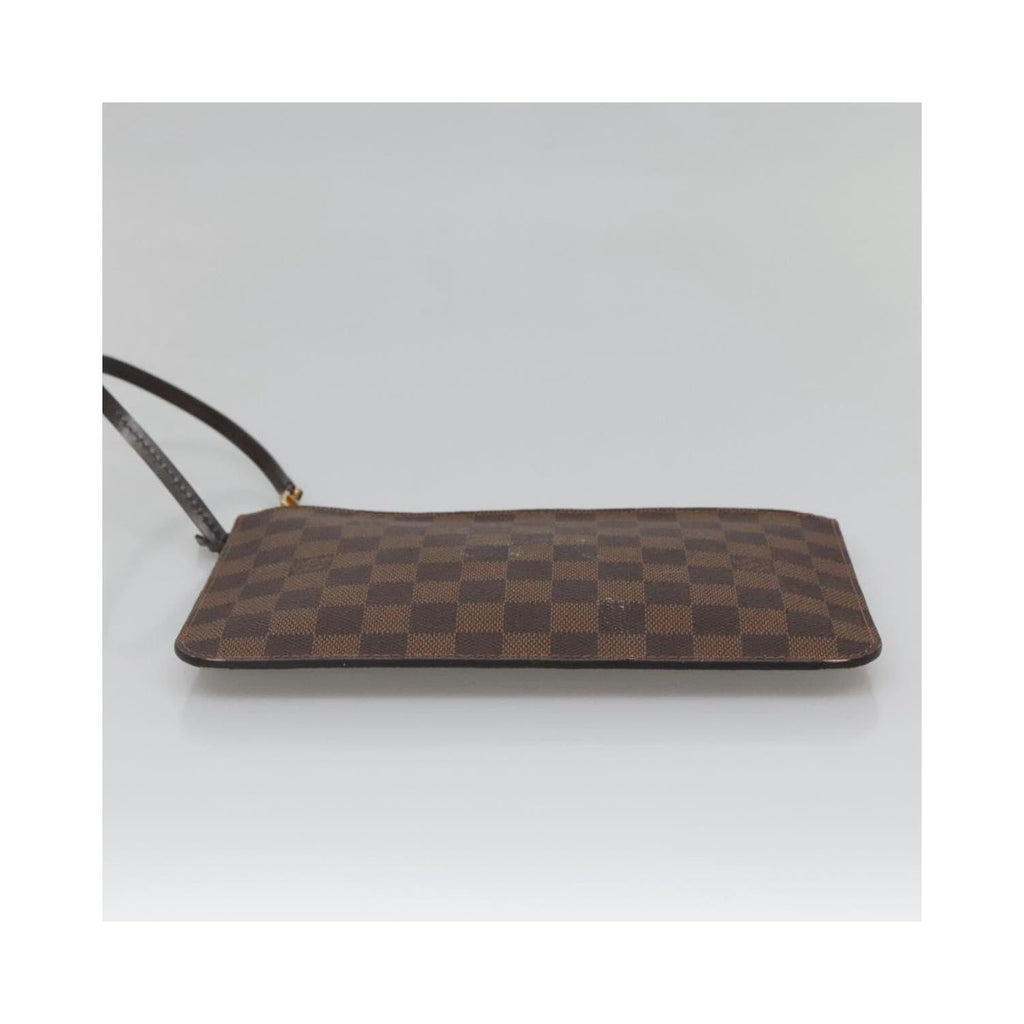 Bolso Louis Vuitton Neverfull Pochette MM de lona - marrón
