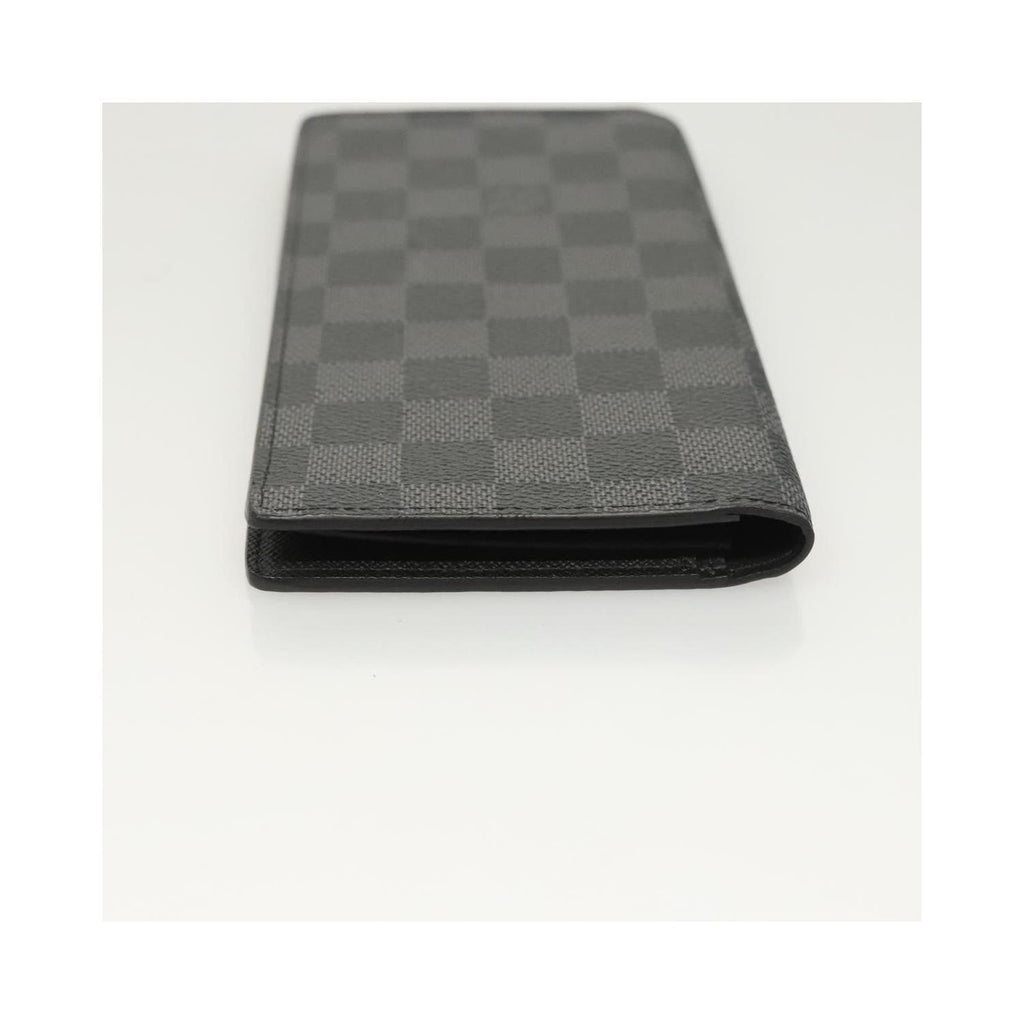 Portefeuille Louis Vuitton Brazza Long Bifold Toile - Gris