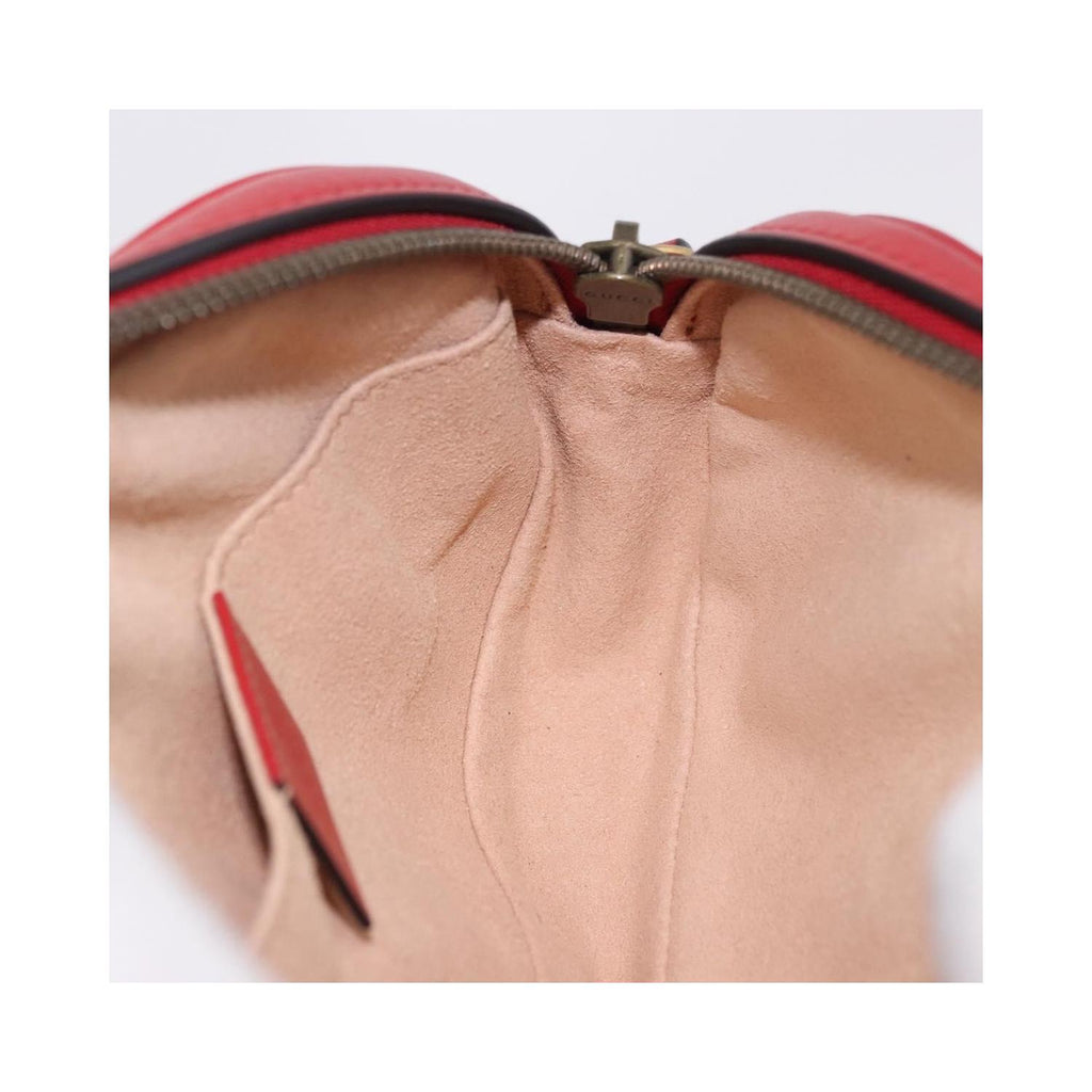 Sac À Main Gucci Gg Marmont Belt Cuir - Rouge