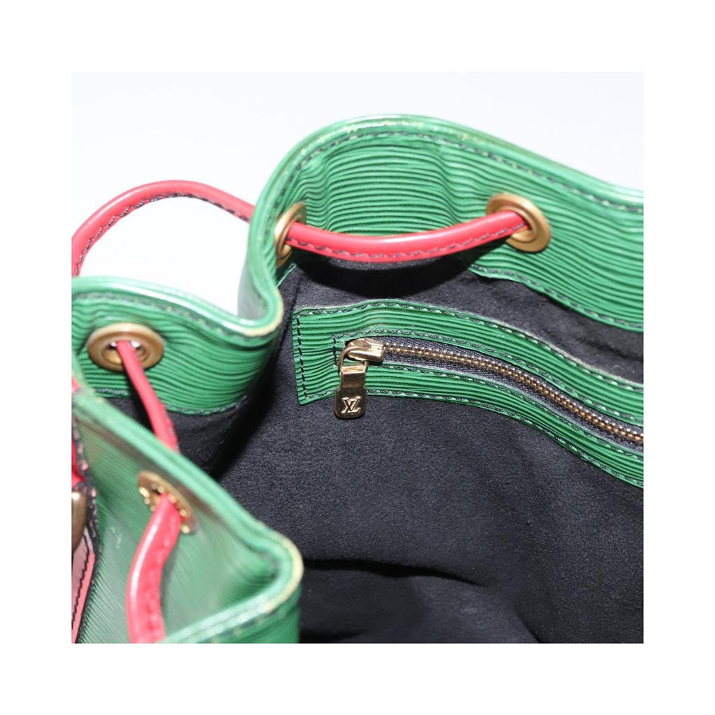 Sac Porté Épaule Louis Vuitton Bicolor Petit Noe Handbag Cuir - Vert