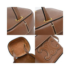 Sac À Main Celine Cuir Triomphe Box Small Cuir - Marron