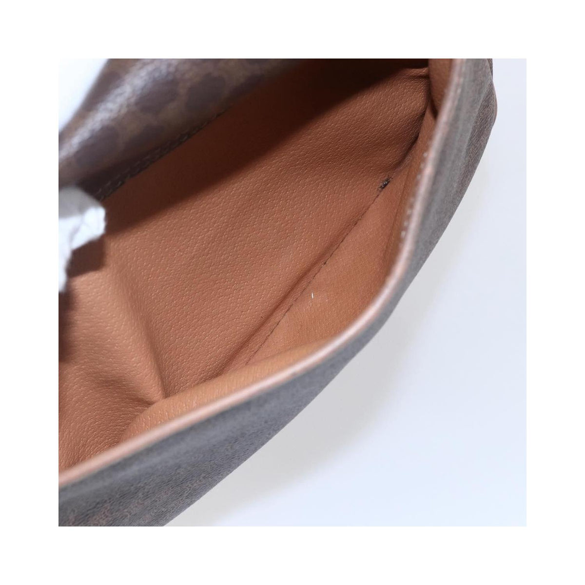 Sac Porté Épaule Celine Macadam Shoulder Bag Toile - Marron