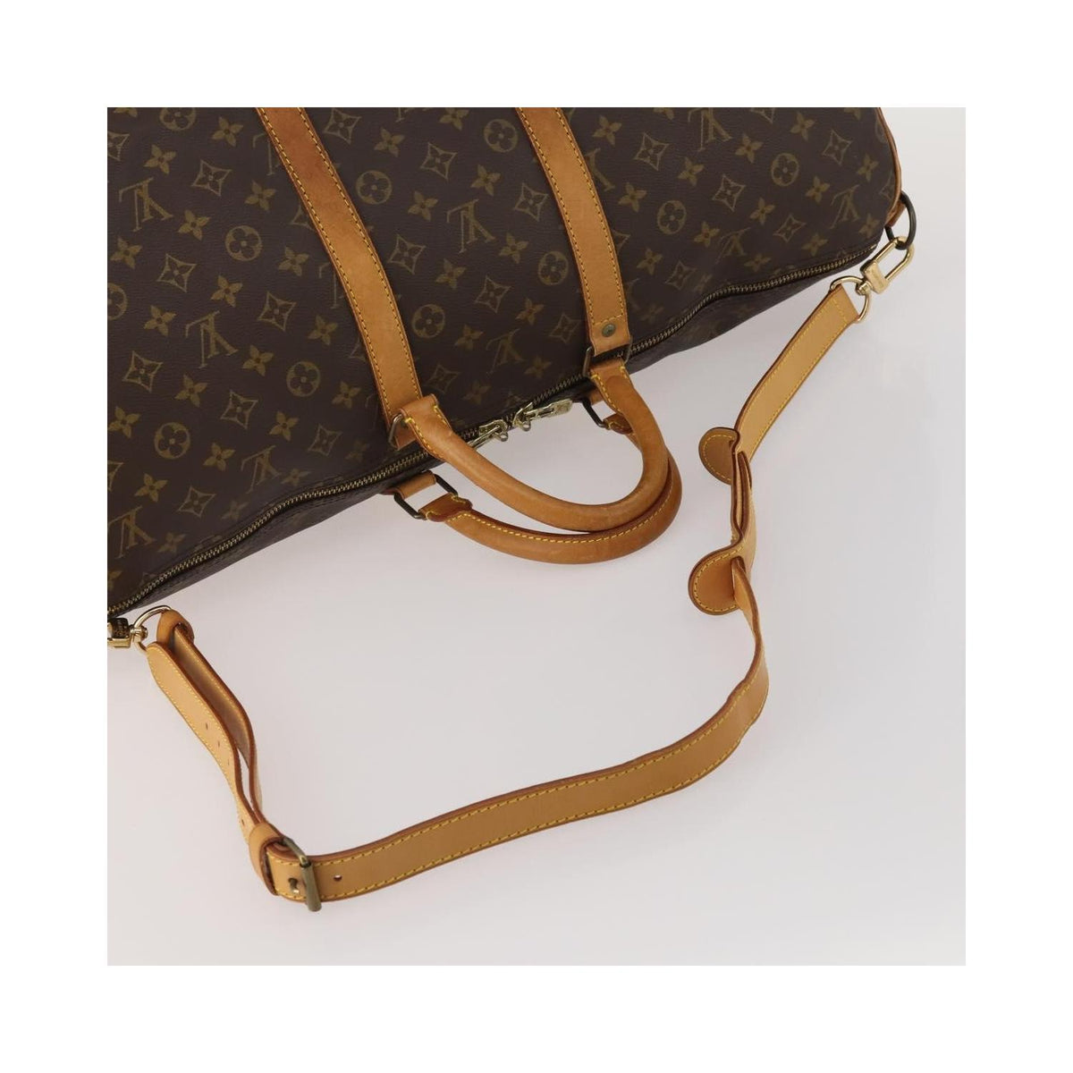 Sac De Voyage Louis Vuitton Keepall Bandoulière 60 Toile - Marron