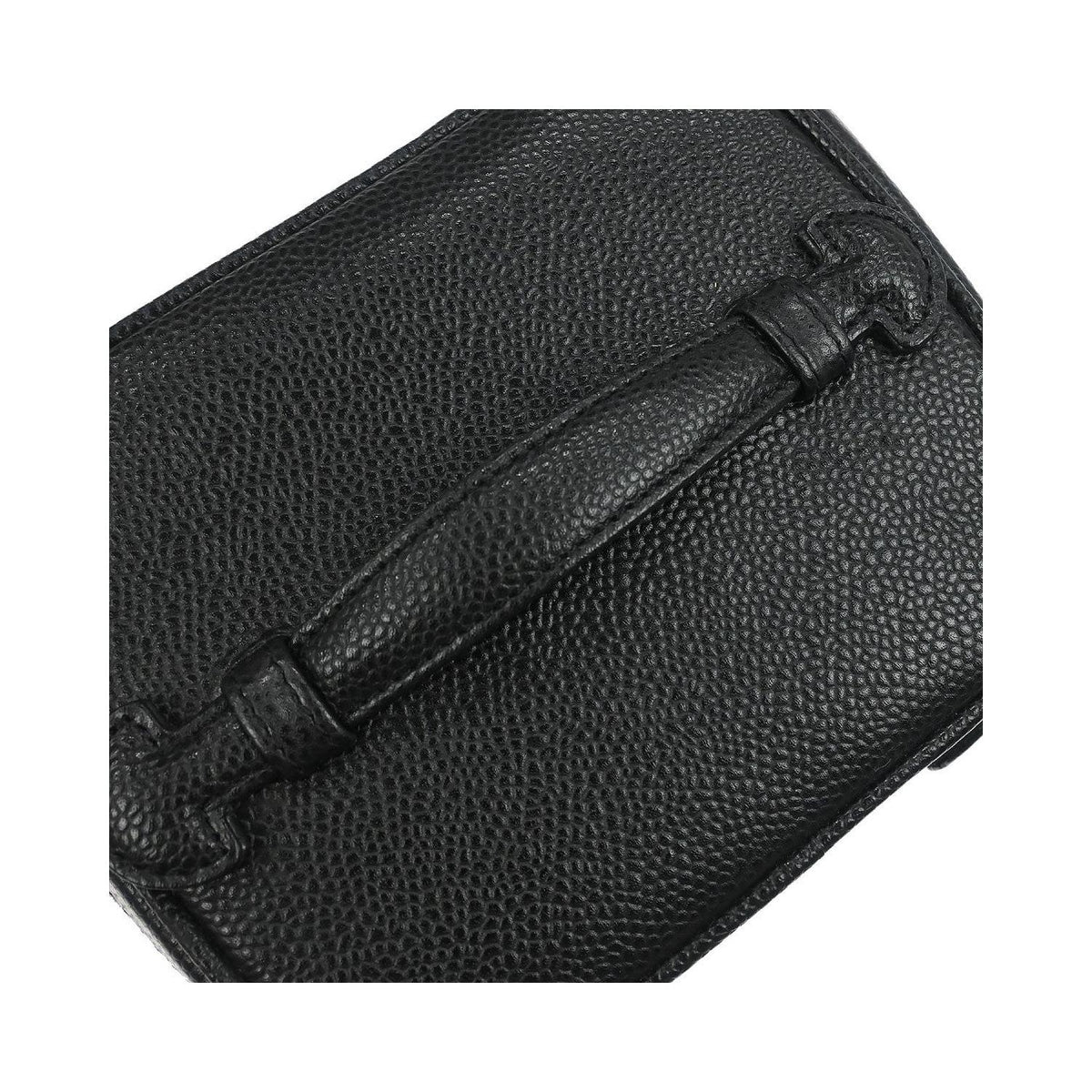 Sac À Main Chanel Vintage Timeless Cosmetic Case Small Cuir - Noir